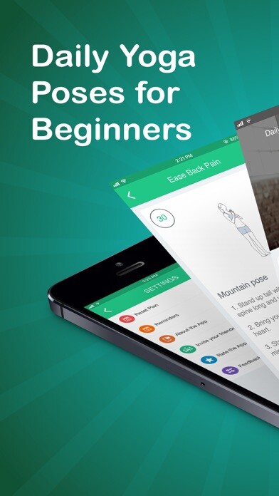 Emulate iPhone app Daily Yoga poses for beginners using MyAndroid