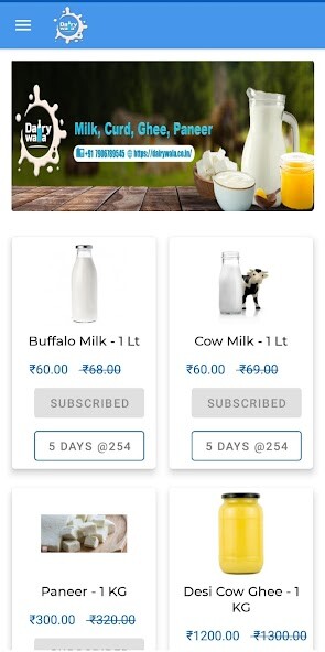 Run android online APK Dairy Wala - Online Milk Subsc from MyAndroid or emulate Dairy Wala - Online Milk Subsc using MyAndroid