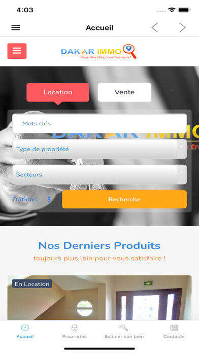 Emulate iPhone app Dakar Immo using MyAndroid Emulate iPhone app Dakar Immo using MyAndroid