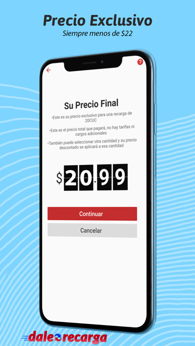 Emulate iPhone app Dale Recarga: Recargas a Cuba using MyAndroid
