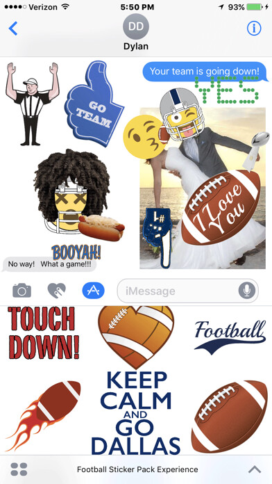 Emulate iPhone app Dallas Football Sticker Pack Experience using MyAndroid Emulate iPhone app Dallas Football Sticker Pack Experience using MyAndroid