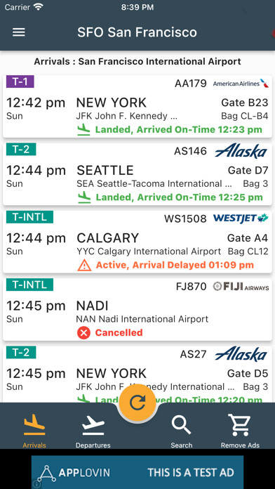 Emulate iPhone app Dallas/Fort Worth Airport using MyAndroid