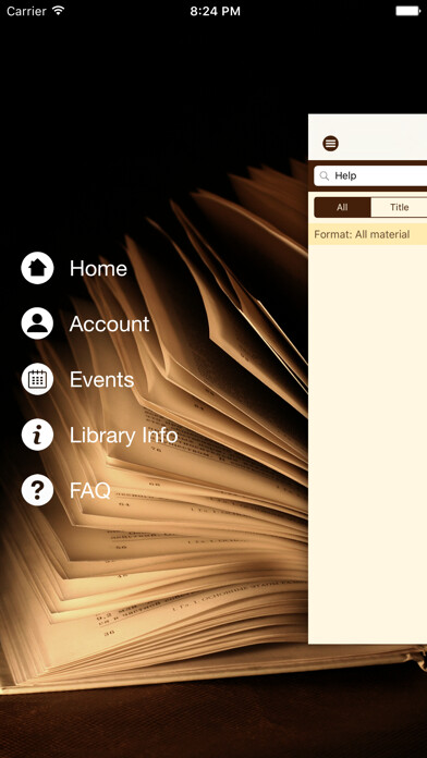 Emulate iPhone app Dallas Public Library using MyAndroid