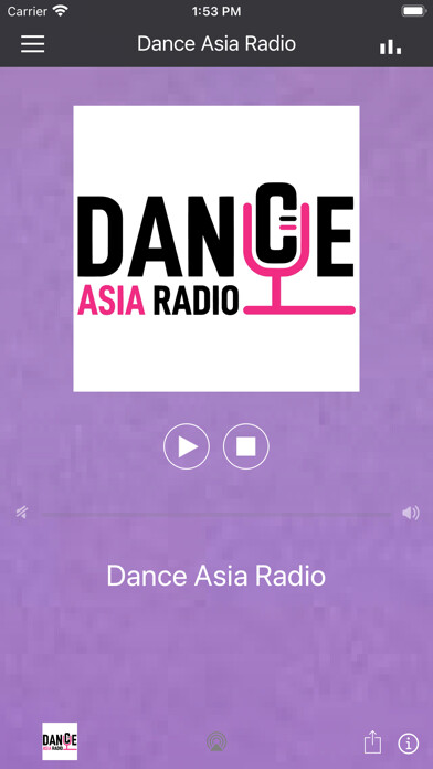 Emulate iPhone app Dance Asia Radio using MyAndroid