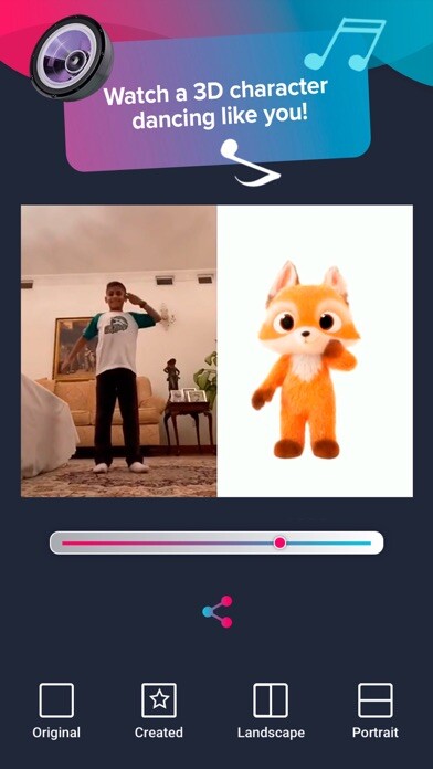Emulate iPhone app DanceMe: 3D Video Editor using MyAndroid