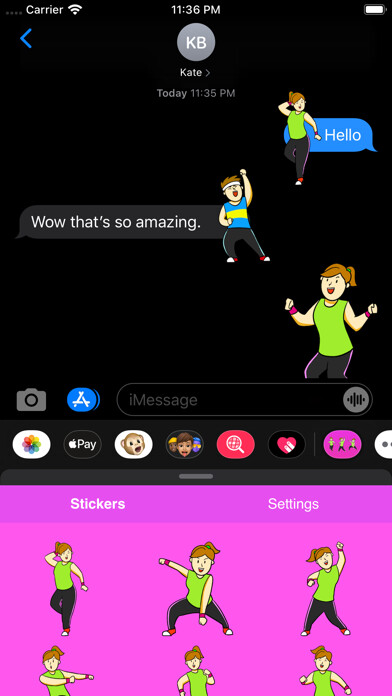 Emulate iPhone app Dancemoij Stickers using MyAndroid Emulate iPhone app Dancemoij Stickers using MyAndroid