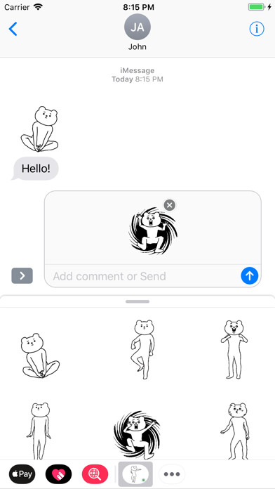 Emulate iPhone app Dancing Bear Animated Stickers using MyAndroid Emulate iPhone app Dancing Bear Animated Stickers using MyAndroid