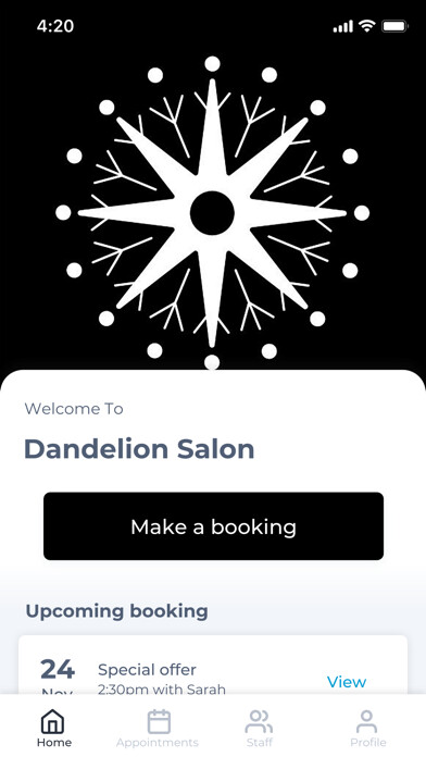 Emulate iPhone app Dandelion Salon using MyAndroid Emulate iPhone app Dandelion Salon using MyAndroid