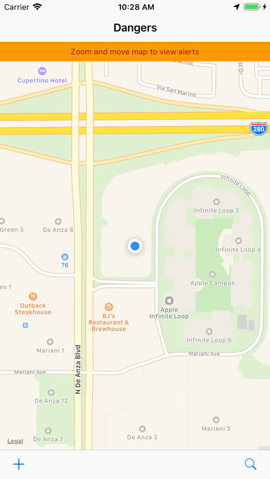 Emulate iPhone app Dangerous Places using MyAndroid Emulate iPhone app Dangerous Places using MyAndroid