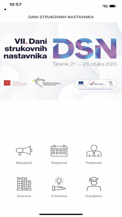 Emulate iPhone app Dani strukovnih nastavnika using MyAndroid