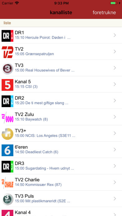 Emulate iPhone app Danmark tv-guide using MyAndroid Emulate iPhone app Danmark tv-guide using MyAndroid