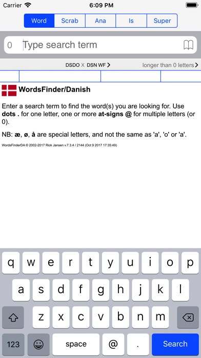 Emulate iPhone app Dansk Words Finder PRO using MyAndroid Emulate iPhone app Dansk Words Finder PRO using MyAndroid
