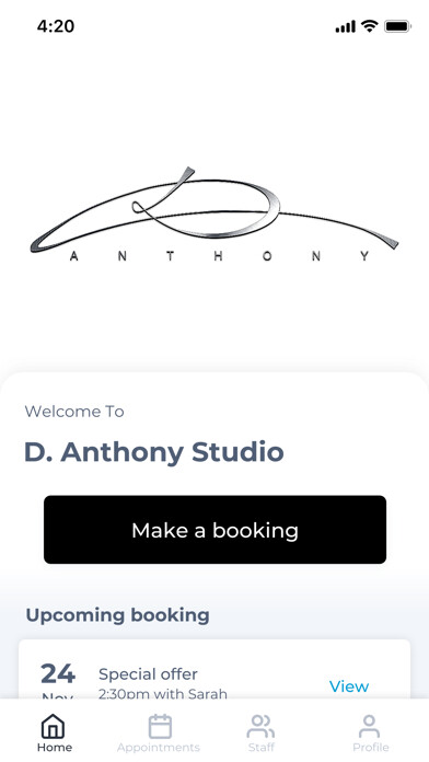 Emulate iPhone app D. Anthony Studio using MyAndroid Emulate iPhone app D. Anthony Studio using MyAndroid