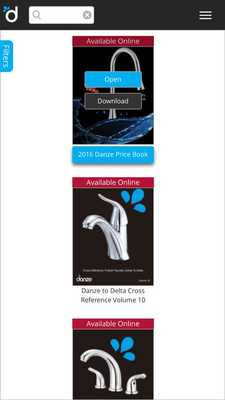 Emulate Android APK Danze Faucet Catalogs