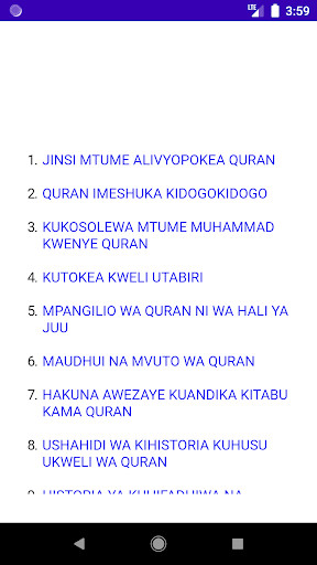 Run android online APK Darasa za Quran na mafundisho from MyAndroid or emulate Darasa za Quran na mafundisho using MyAndroid