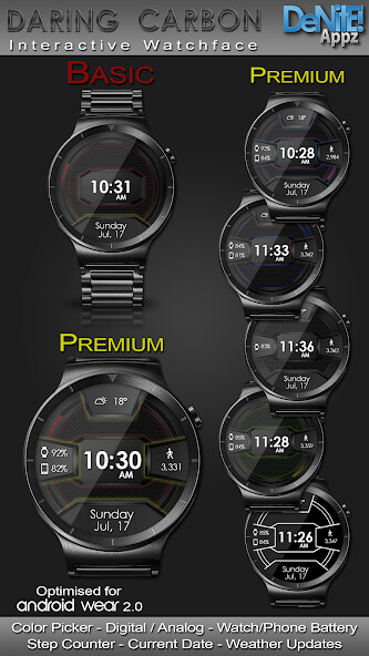 Run android online APK Daring Carbon HD Watch Face from MyAndroid or emulate Daring Carbon HD Watch Face using MyAndroid