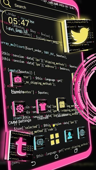 Run android online APK Dark Coding Theme from MyAndroid or emulate Dark Coding Theme using MyAndroid
