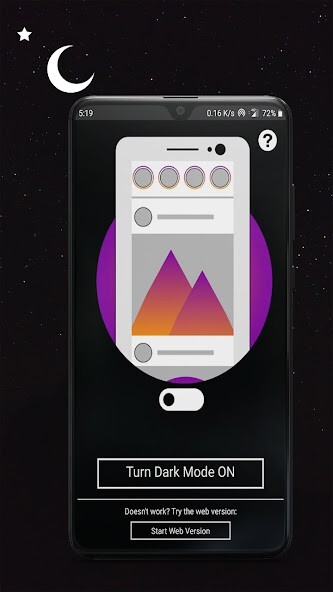 Run android online APK DarkMode For Instagram from MyAndroid or emulate DarkMode For Instagram using MyAndroid