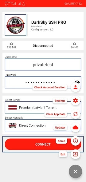 Run android online APK DarkSky SSH PRO from MyAndroid or emulate DarkSky SSH PRO using MyAndroid