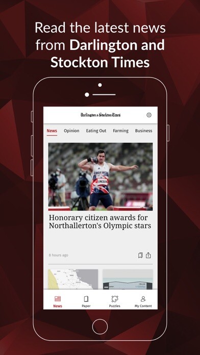 Emulate iPhone app Darlington & Stockton Times using MyAndroid