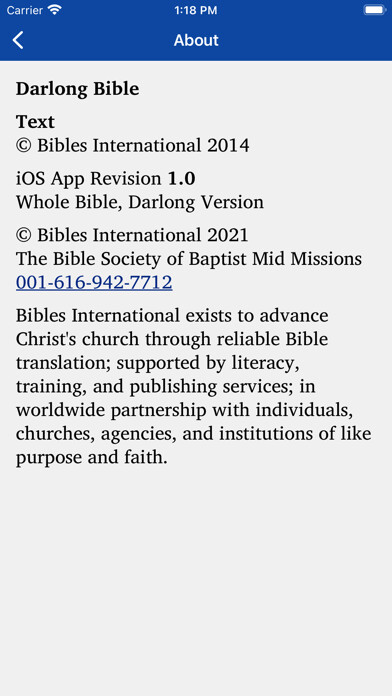 Emulate iPhone app Darlong Bible using MyAndroid