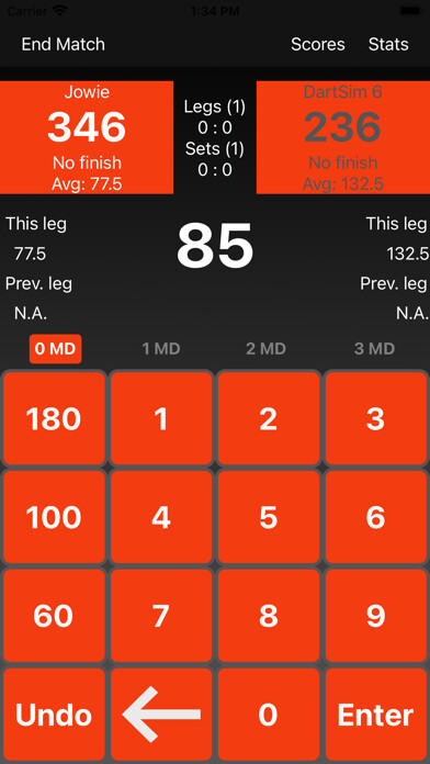 Emulate iPhone app DartCohol Dart Scoreboard Lite using MyAndroid Emulate iPhone app DartCohol Dart Scoreboard Lite using MyAndroid