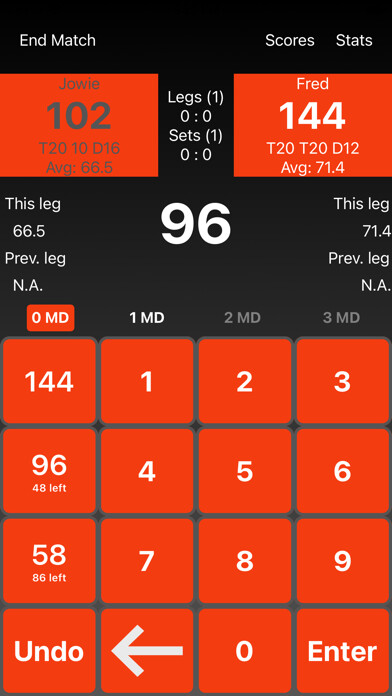 Emulate iPhone app DartCohol Darts Trainer using MyAndroid