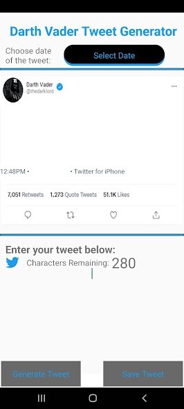 Run android online APK Darth Vader Tweet Generator from MyAndroid or emulate Darth Vader Tweet Generator using MyAndroid Run android online APK Darth Vader Tweet Generator from MyAndroid or emulate Darth Vader Tweet Generator using MyAndroid