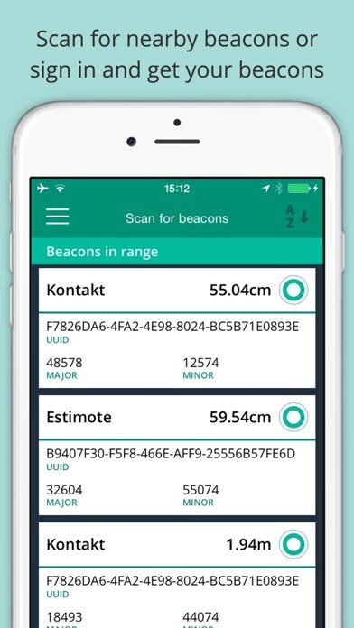 Emulate iPhone app Dartle iBeacon Locator using MyAndroid