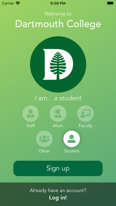 Emulate iPhone app Dartmouth Student using MyAndroid