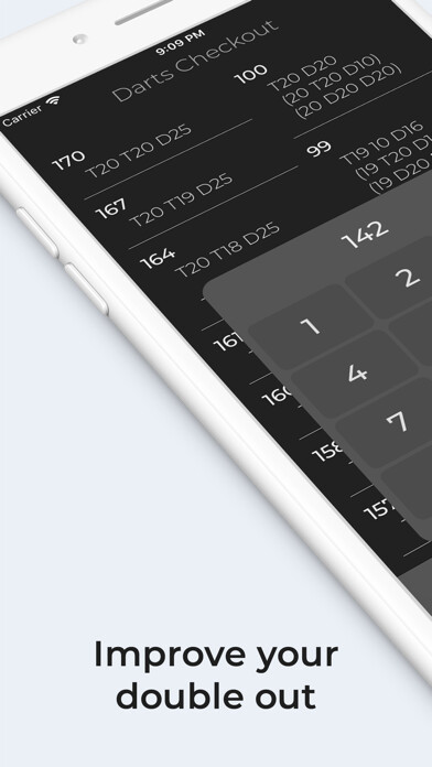 Emulate iPhone app Darts Checkout on watch using MyAndroid