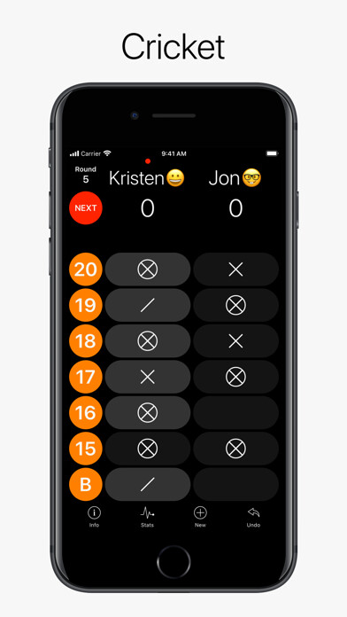Emulate iPhone app Dart Scoreboard Pro using MyAndroid