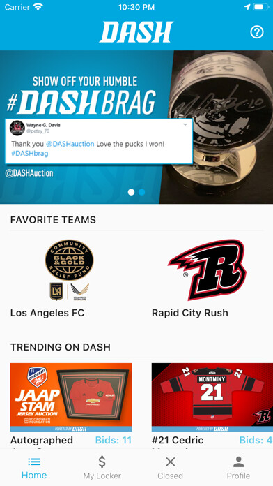 Emulate iPhone app DASH Auction using MyAndroid
