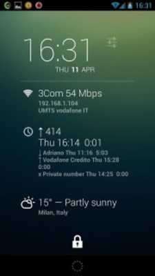 Emulate Android APK DashClock DashCallLog ext