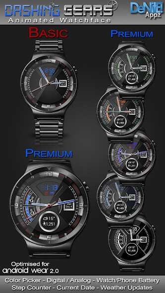 Run android online APK Dashing Gears HD WatchFace from MyAndroid or emulate Dashing Gears HD WatchFace using MyAndroid