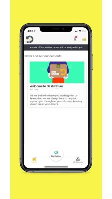Emulate iPhone app DashReturn Driver using MyAndroid