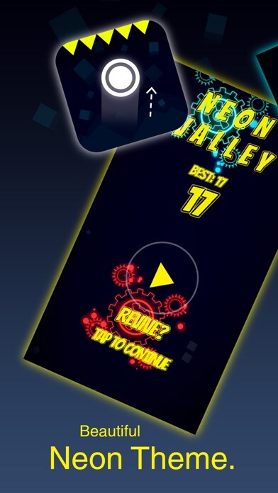 Emulate iPhone app Dash Valley - Neon Color Game using MyAndroid