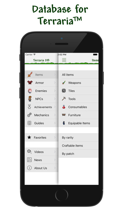 Emulate iPhone app Database for Terraria using MyAndroid