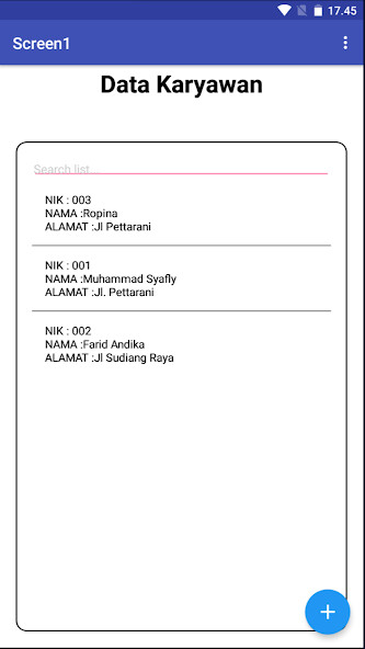 Emulate Database karyawan STMIK from MyAndroid or run Database karyawan STMIK using MyAndroid