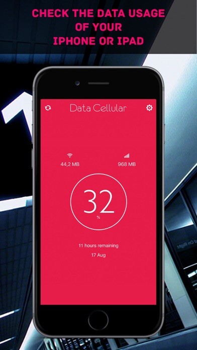 Emulate iPhone app Data Cellular Counter using MyAndroid