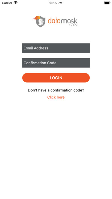 Emulate iPhone app Datamask for AOL using MyAndroid