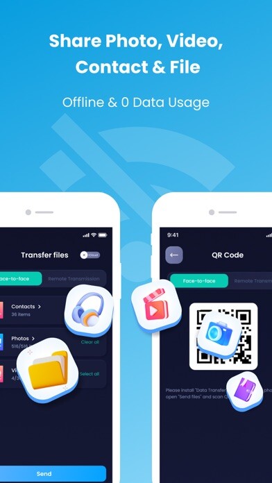 Emulate iPhone app Data Transfer - Phone Cleaner using MyAndroid