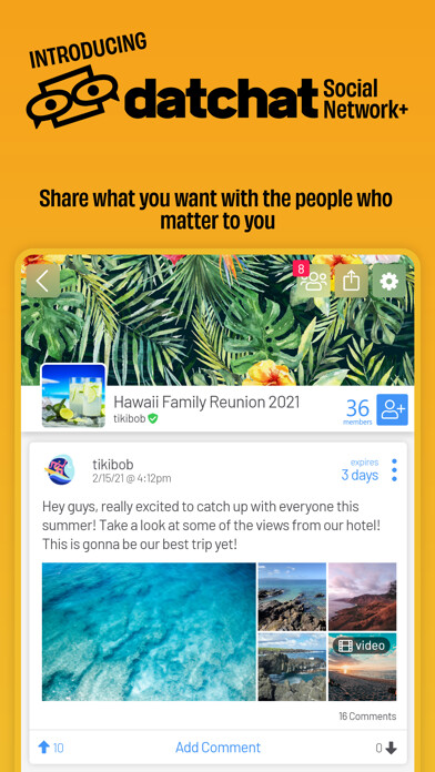 Emulate iPhone app DatChat: Social Network Plus using MyAndroid