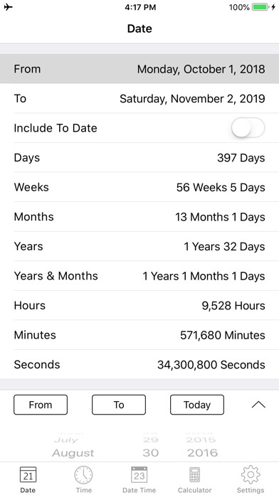 Emulate iPhone app Date and Time Calculator using MyAndroid Emulate iPhone app Date and Time Calculator using MyAndroid
