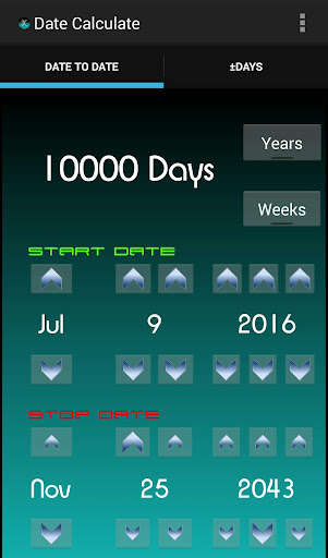 Run android online APK Date Calculate from MyAndroid or emulate Date Calculate using MyAndroid
