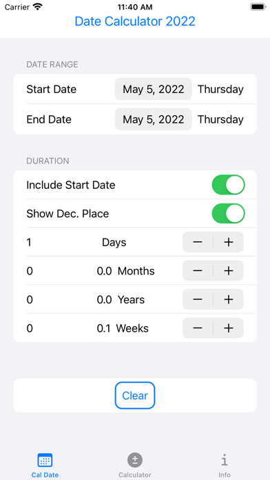 Emulate iPhone app Date Calculator【Sunny】 using MyAndroid Emulate iPhone app Date Calculator【Sunny】 using MyAndroid