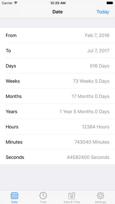 Emulate iPhone app Date.s and Time.s Calculator.s using MyAndroid