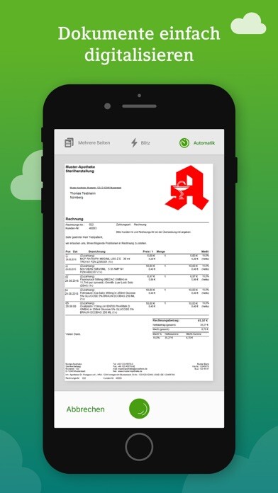 Emulate iPhone app DATEV Upload mobil using MyAndroid