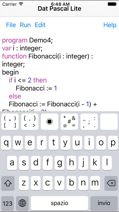 Emulate iPhone app Dat Pascal Lite using MyAndroid