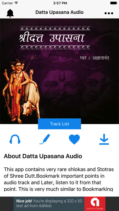 Emulate iPhone app Datta Upasana Audio using MyAndroid Emulate iPhone app Datta Upasana Audio using MyAndroid